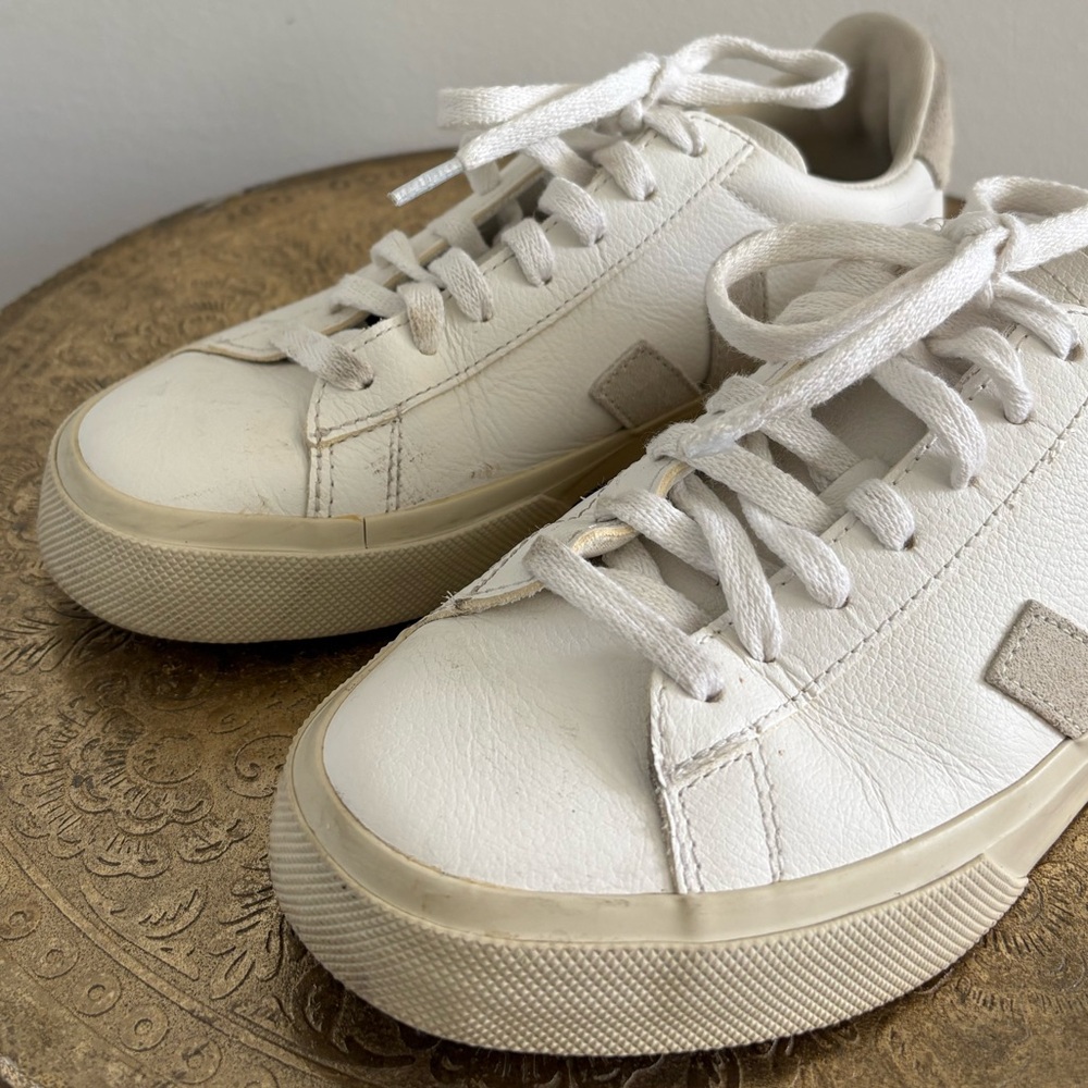 Veja Campo Leather Sneakers Extra White Almond - Picture 5 of 8